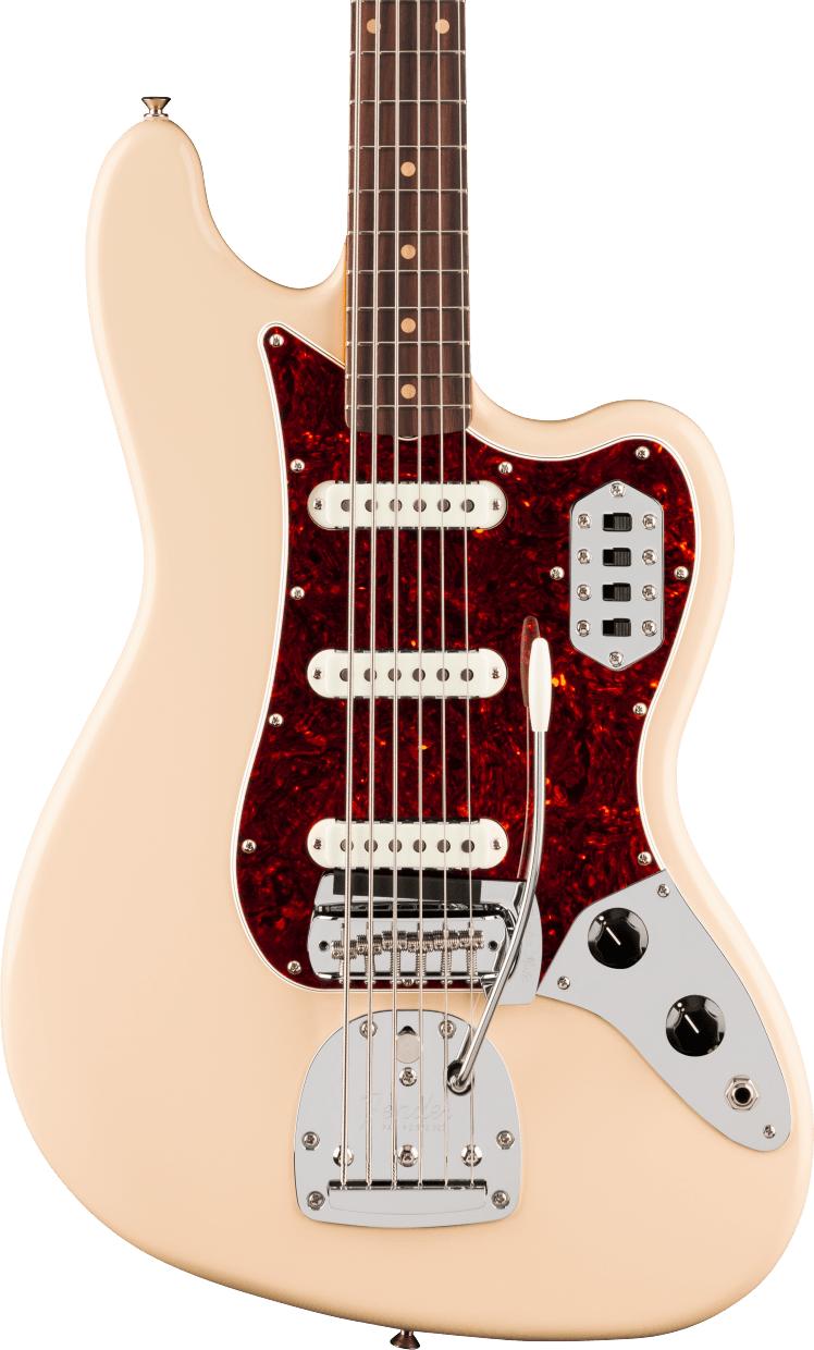 Fender Vintera III Early '60s Bass VI in Olympic White - Andertons